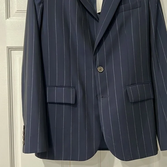Nwt polo Ralph Lauren navy wool pinstripe blazer size 2 - Picture 3 of 7
